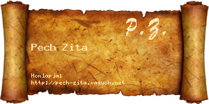 Pech Zita névjegykártya